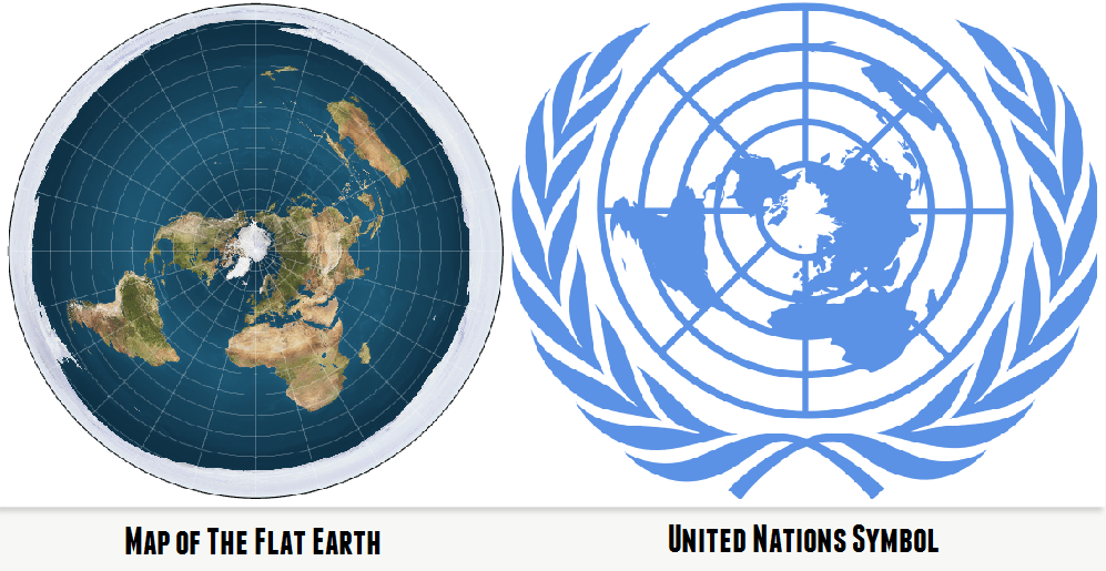 Современная карта плоской земли
